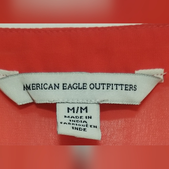 American Eagle Red Embroidered Blouse - Size Medium - Picture 5 of 6